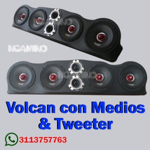 Volcan para 4 medios y tweeters