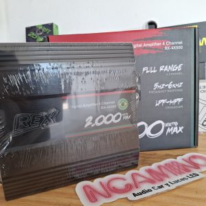 Amplificador REXX RX-4X500 4 Canales 2000 Watts Brasileño